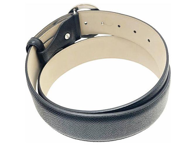 Bulgari Bvlgari Black Leather Round Buckle Belt - view 3