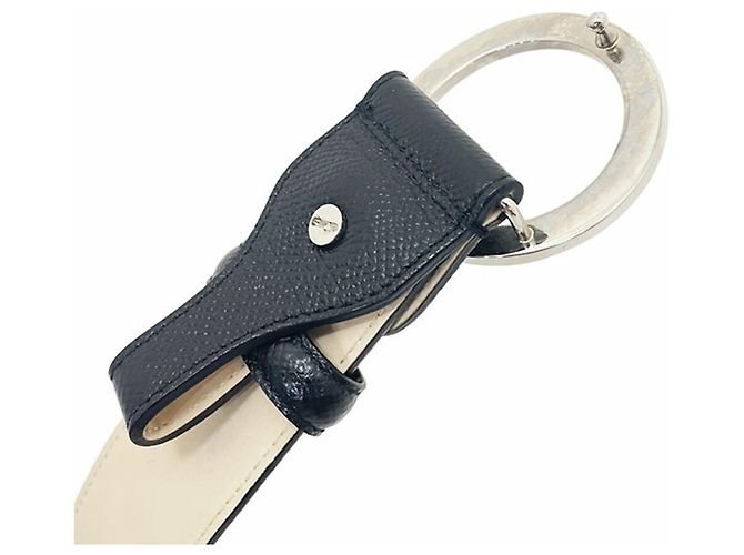 Bulgari Bvlgari Black Leather Round Buckle Belt - view 5