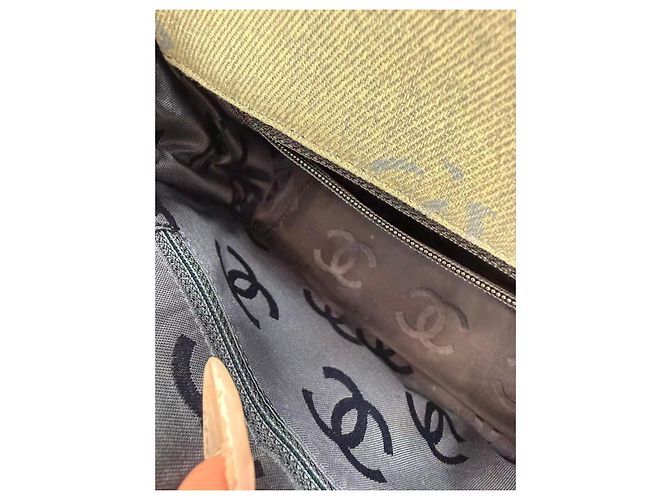 Chanel CC Print Denim Flap Bag Hellblau Weiß - Ansicht 8
