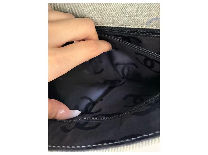 Chanel CC Print Denim Flap Bag Hellblau Weiß - Ansicht 9