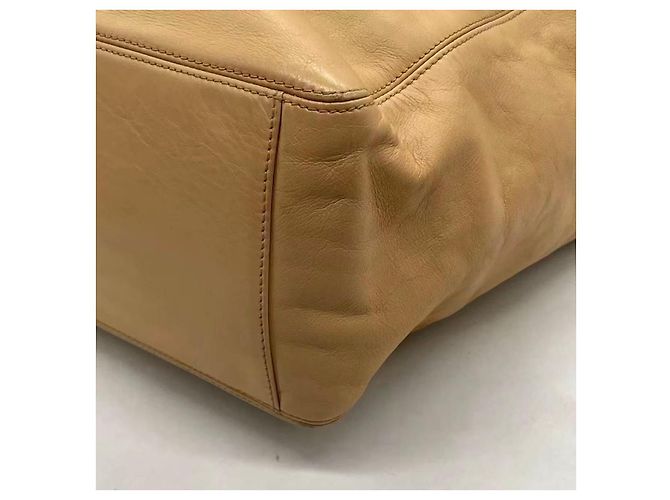 Borsa Tote Chanel in Pelle Beige - vista 10