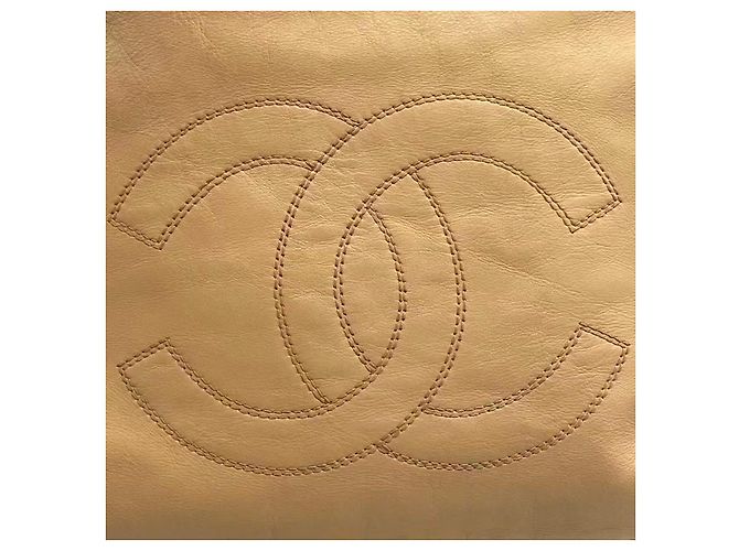 Borsa Tote Chanel in Pelle Beige - vista 8