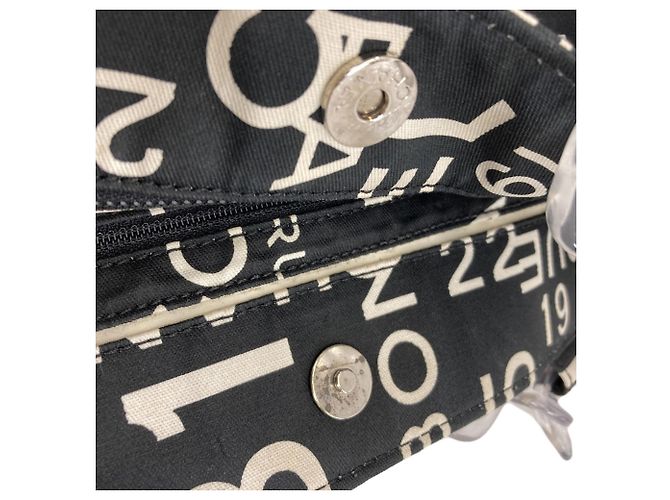 Chanel By C Tote Bag Canvas Schwarz Weiß - Ansicht 11
