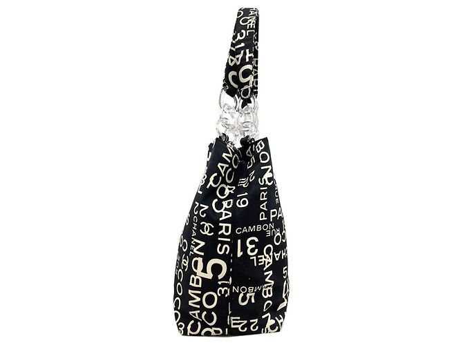 Chanel By C Tote Bag Canvas Schwarz Weiß - Ansicht 3