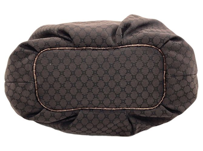 Céline Borsa a tracolla in tela Macadam Celine Marrone - vista 4