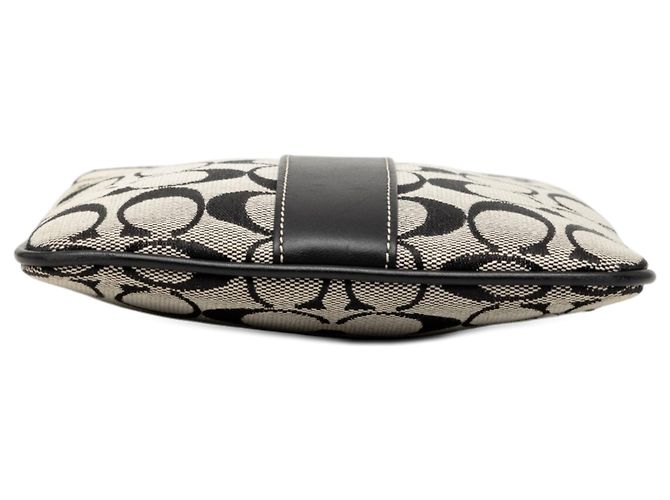 Borsa a tracolla Coach Gray Jacquard North South Marrone Grigio - vista 3