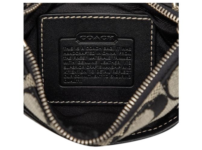 Borsa a tracolla Coach Gray Jacquard North South Marrone Grigio - vista 5