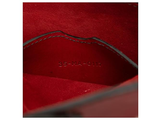 Mini borsa Saddle D Bee in pelle rossa Dior Rosso Bordò - vista 6