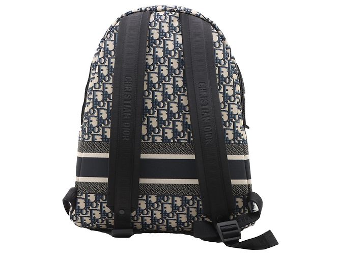 Dior Blue Oblique Canvas Backpack - view 2