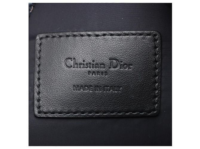 Dior Blue Oblique Canvas Backpack - view 6