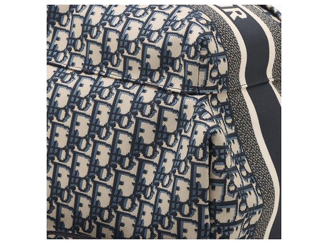 Dior Blue Oblique Canvas Backpack - view 7