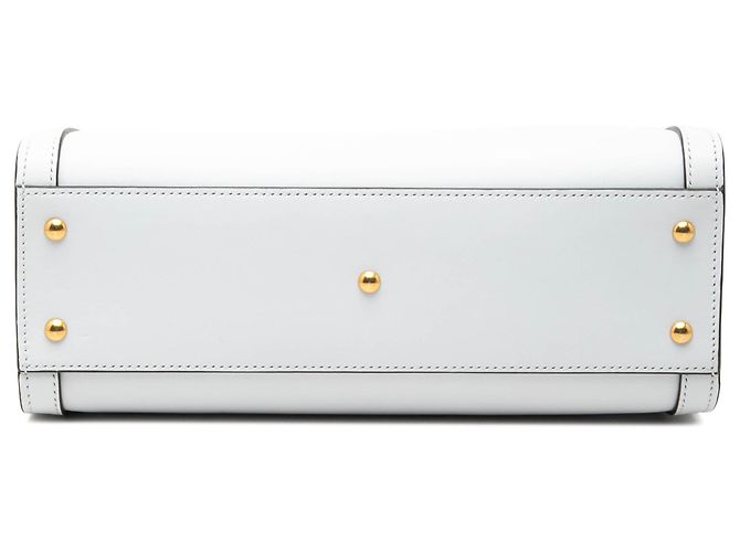 Gucci Diana Satchel aus weißem Kalbsleder und Bambus, Größe Medium - Ansicht 3