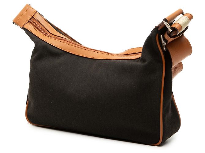 Borsa a tracolla Gucci in tela nera Nero - vista 2