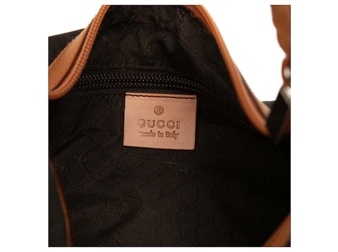 Borsa a tracolla Gucci in tela nera Nero - vista 5