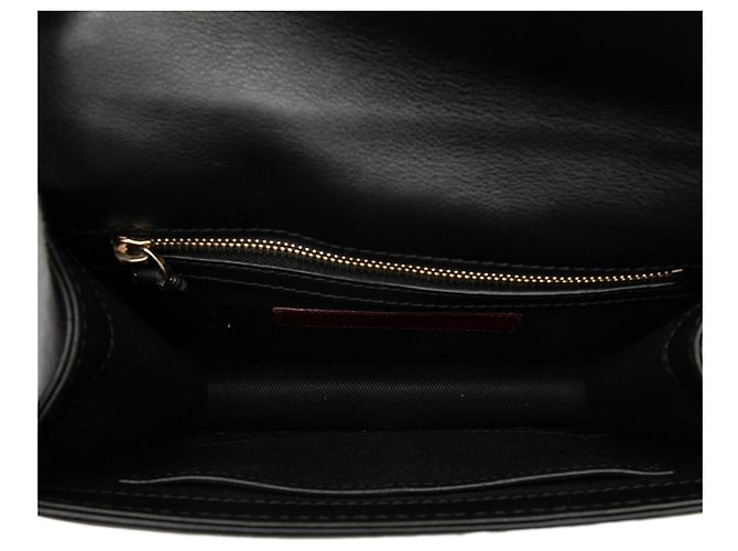 Valentino Black Small Leather Rockstud Glam Lock Crossbody Nero - vista 4