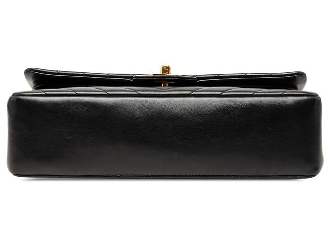 Chanel Black Medium Classic Chevron Lambskin Double Flap Nero - vista 3