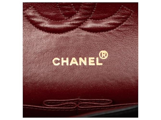 Chanel Black Medium Classic Chevron Lambskin Double Flap Nero - vista 5