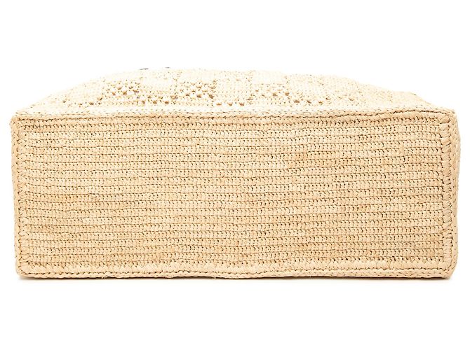 Louis Vuitton Beige Damier Raffia Summer Shopper Tote MM - vista 3