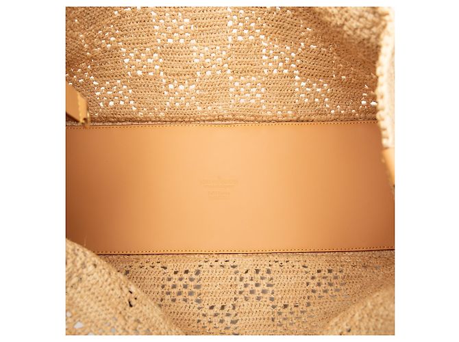 Louis Vuitton Beige Damier Raffia Summer Shopper Tote MM - vista 4