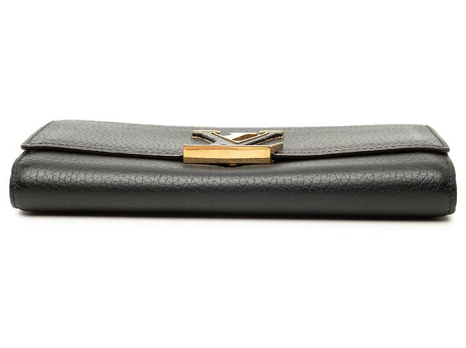 Louis Vuitton Black Taurillon Capucines Long Wallet - view 3