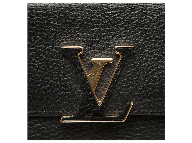 Louis Vuitton Black Taurillon Capucines Long Wallet - view 7