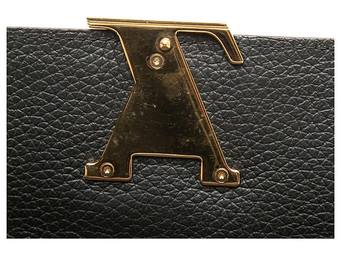 Louis Vuitton Black Taurillon Capucines Long Wallet - view 8