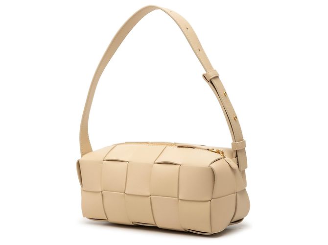 Bottega Veneta Marrone Piccola Nappa Intrecciato Brick Cassette Beige - vista 2