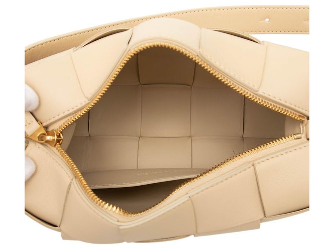 Bottega Veneta Marrone Piccola Nappa Intrecciato Brick Cassette Beige - vista 4