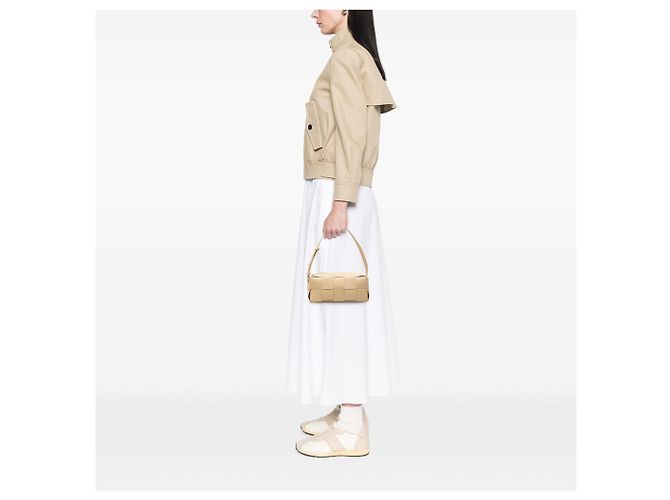 Bottega Veneta Marrone Piccola Nappa Intrecciato Brick Cassette Beige - vista 6