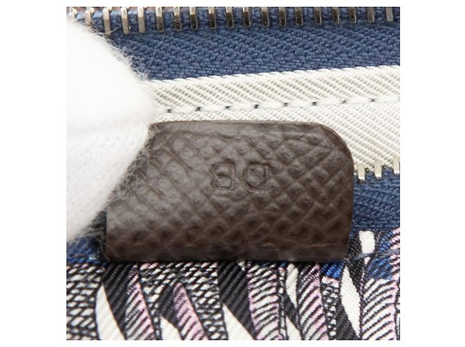 Silk In Portafoglio lungo Hermès Classique in pelle Epsom marrone e seta Marrone scuro - vista 6