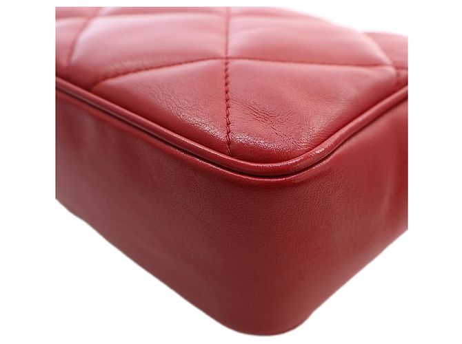 Chanel Red Small Lambskin Easy Carry Flap Rosso - vista 11