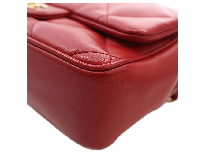 Chanel Red Small Lambskin Easy Carry Flap Rosso - vista 13