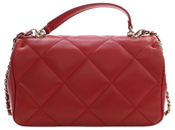 Chanel Red Small Lambskin Easy Carry Flap Rosso - vista 2