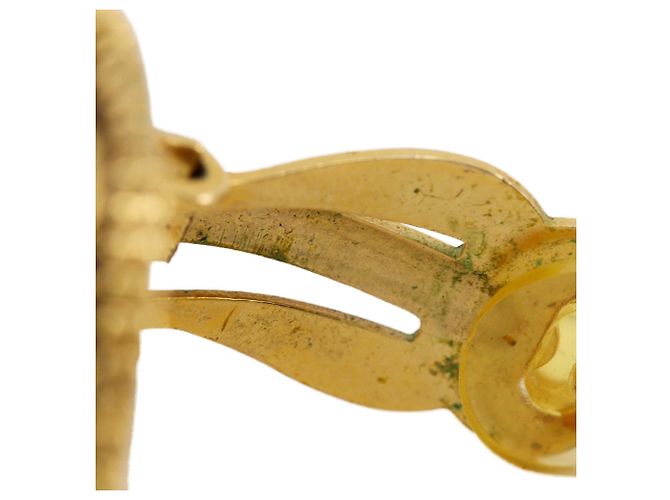 Orecchini a clip Chanel Gold CC placcati oro con medaglione D'oro - vista 10
