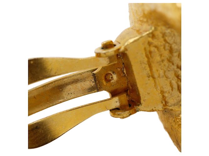 Orecchini a clip Chanel Gold CC placcati oro con medaglione D'oro - vista 8