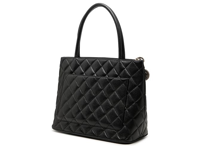Tote Chanel Black Caviar Medallion Nero - vista 2