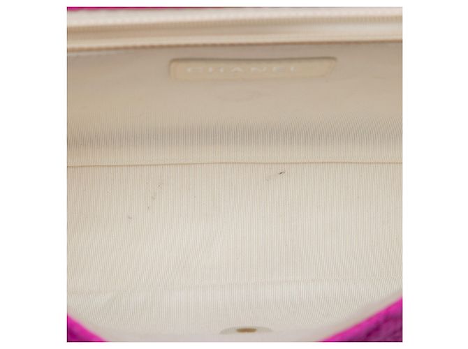 Chanel Pink Medium Classic Mesh Single Flap Rosa - vista 4