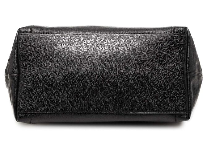 Tote Chanel Black CC Caviar Nero - vista 3