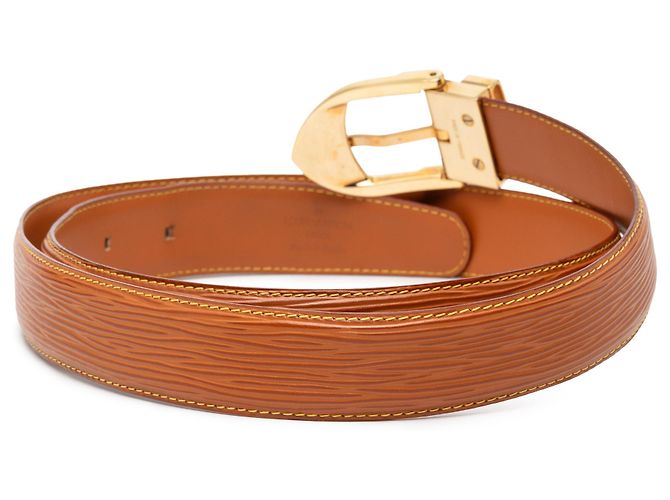 Cintura Louis Vuitton Epi marrone - vista 3