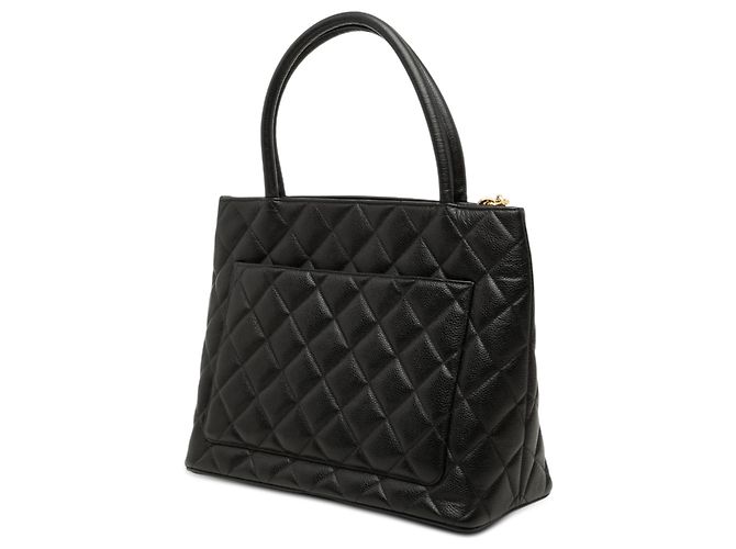 Tote Chanel Black Caviar Medallion Nero - vista 2