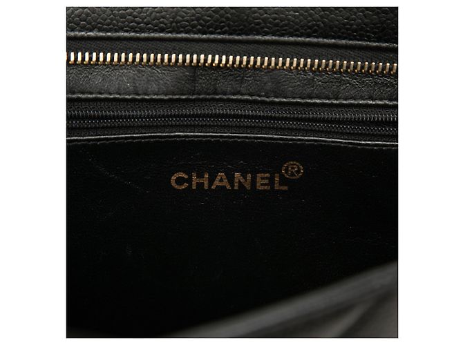 Tote Chanel Black Caviar Medallion Nero - vista 5