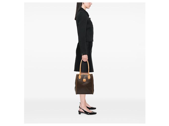 Céline Celine Tote aus beschichtetem Canvas Macadam Braun - Ansicht 6
