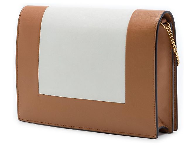 16 Céline Cartera con cadena y estructura de cuero marrón Celine Castaño - vista 2