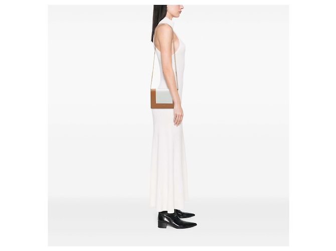 16 Céline Cartera con cadena y estructura de cuero marrón Celine Castaño - vista 6