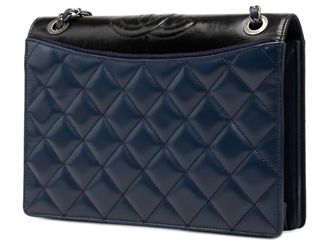 Chanel Blue Small Quilted Calfskin Ballerine Flap Blu scuro - vista 2