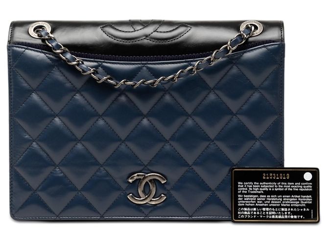 Chanel Blue Small Quilted Calfskin Ballerine Flap Blu scuro - vista 7