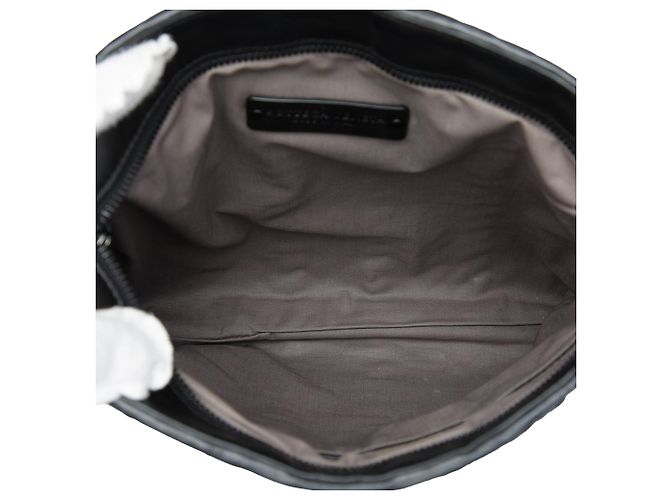 Bottega Veneta Borsa a tracolla in pelle nera Intreccio Imperatore Nero - vista 4