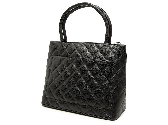 Tote Chanel Black Caviar Medallion Nero - vista 2