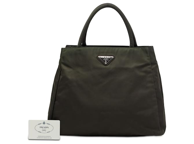 Tote Tessuto marrone Prada Cachi - vista 7