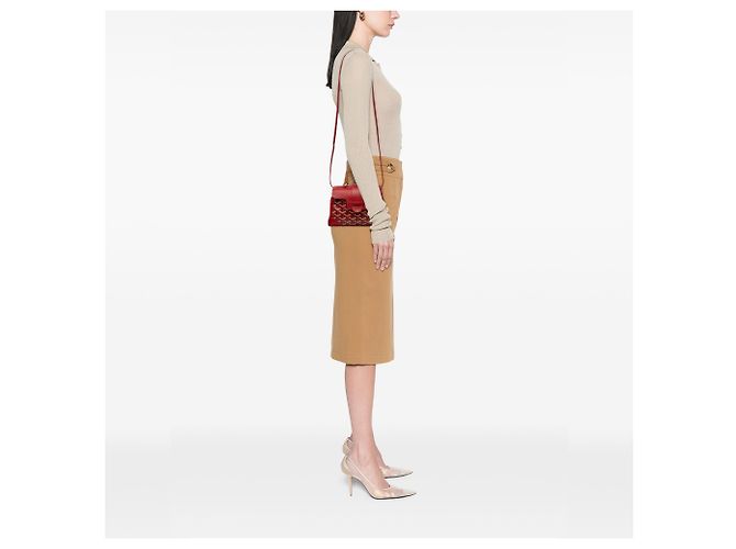 Goyard Red Mini Goyardine Saigon Souple Rosso - vista 6